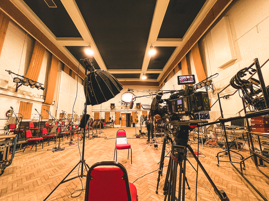 Shooting in Studio 2 Abbey Road