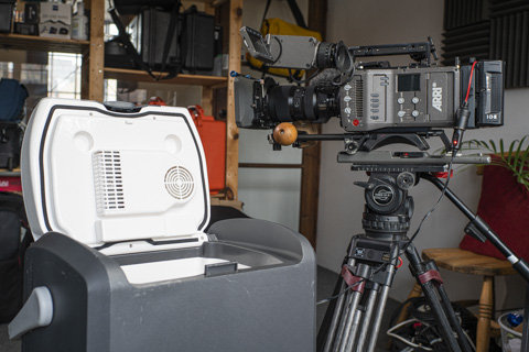 Running an electric cool box off Arri AMIRA