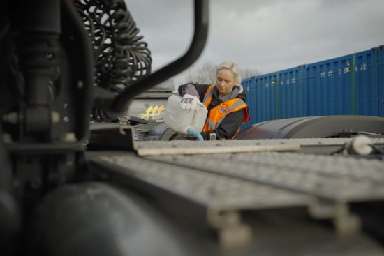 Female lorry driver